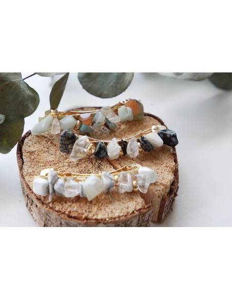 Barrette Iris Pierres Bleues