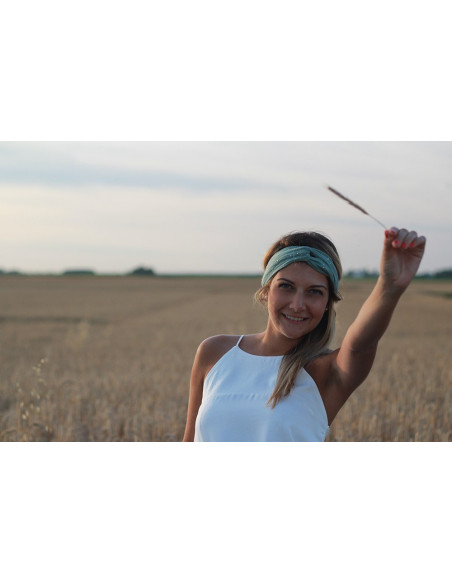 headband Lina Vert Bleu et gold