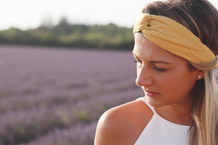 headband Lina Jaune Moutarde et gold 2