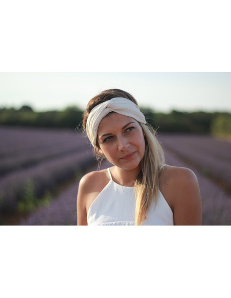 headband Lina Ecru and gold