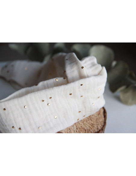 headband Lina Ecru and gold