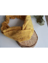 headband Lina Jaune Moutarde et gold