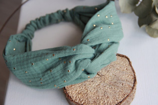 headband Lina Vert Bleu et gold