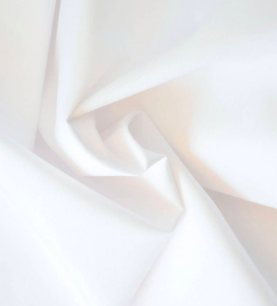 photo tissu blanc en popeline de coton