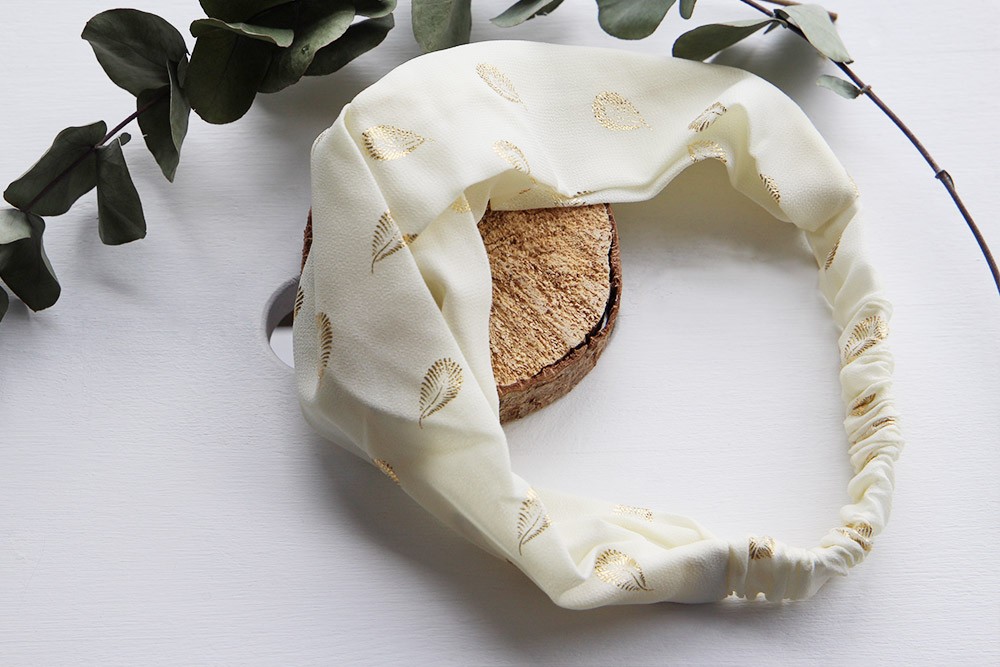 bandeau capucine mariage blanc doré headband bohomane